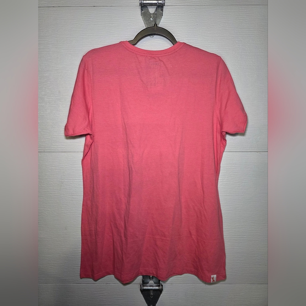 Women's Pink V-Neck Graphic Tee - Logo Front - Picture 3 of 6
